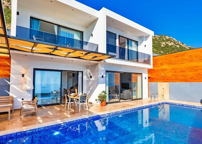 2 Bedroom Seaview With Private Pool Jacuzzi Kalkan