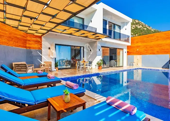 Villa 2 Bedroom Seaview With Private Pool Jacuzzi Kalkan